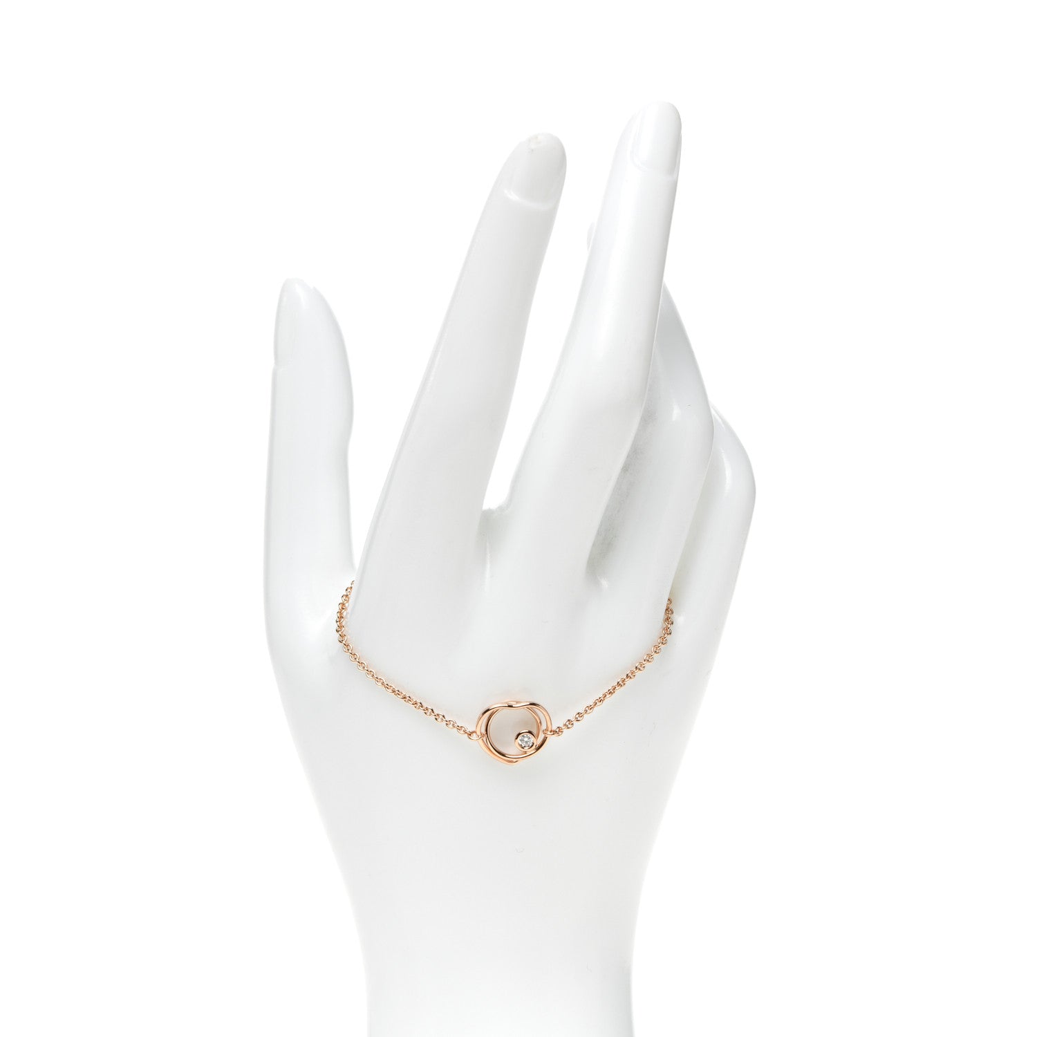 Hermes 18K Rose Gold Diamond TPM Vertige Coeur Bracelet SH 2 of 5