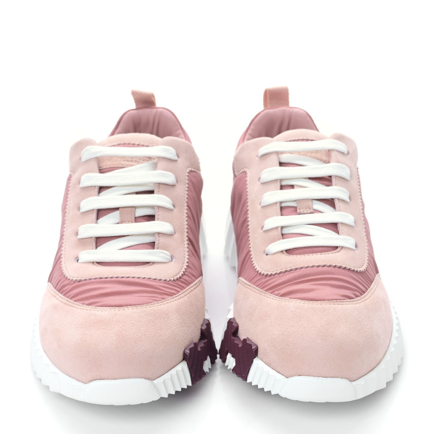 Parachute Fabric Suede Goatskin Bouncing Sneakers 40 Rose Rose Opaline