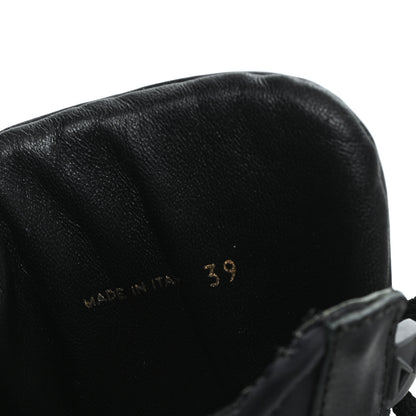 Prada Vitello Montana Neoprene Lace Up Chelsea 110mm Ankle Boots 39 Black 9 of 9