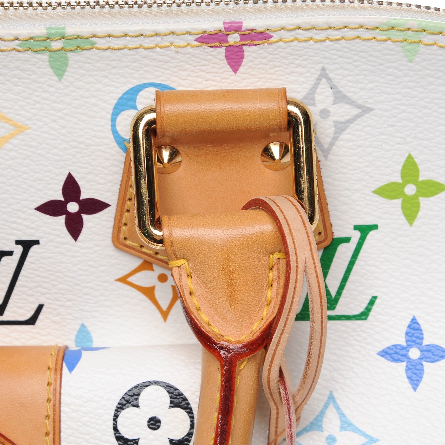 Louis Vuitton Monogram Multicolor Alma GM White 8 of 9