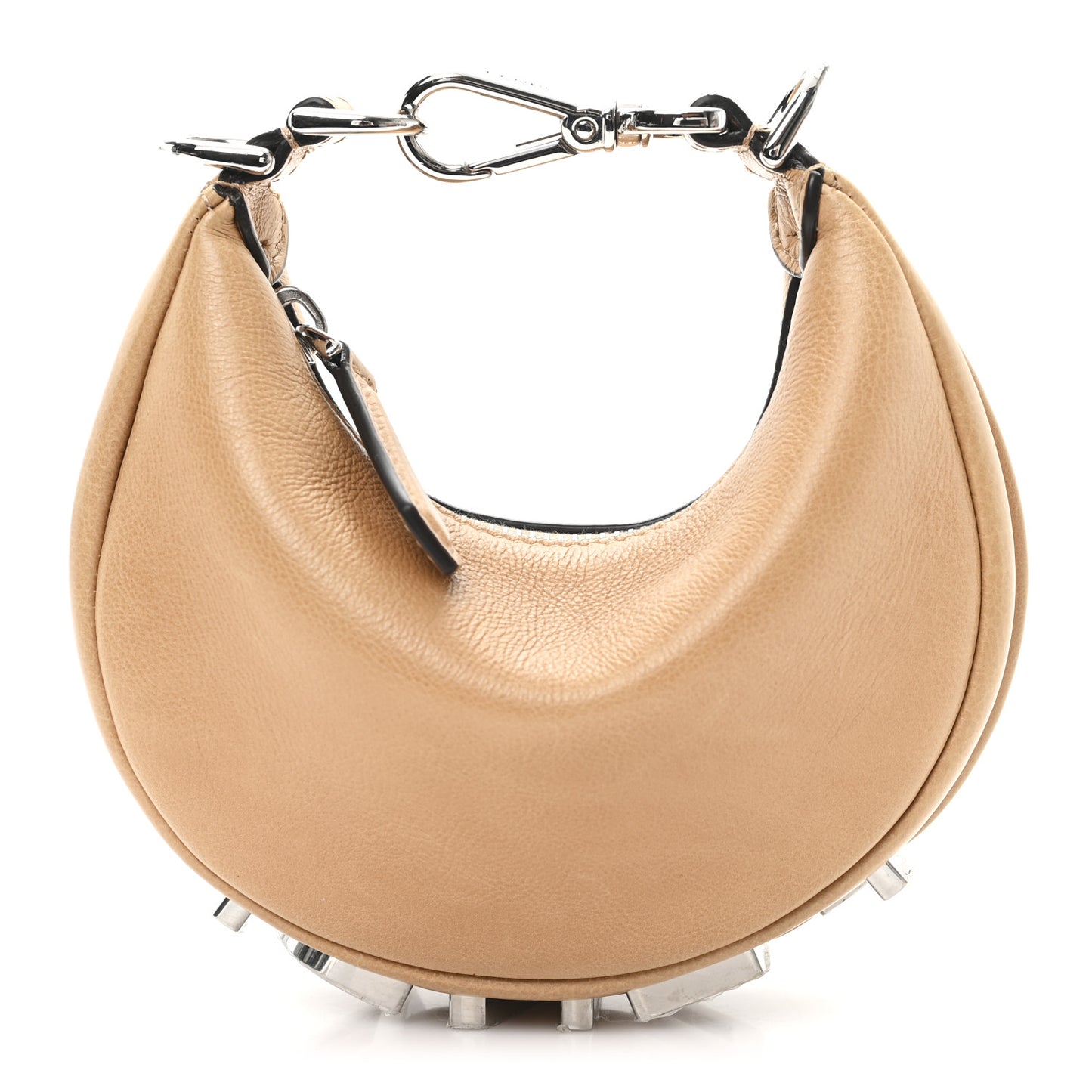 Vitello Grace Nano Fendigraphy Hobo Charm Miele Scuro