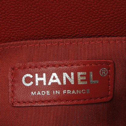 Chanel Caviar Quilted Medium Boy Flap Red 6 of 8