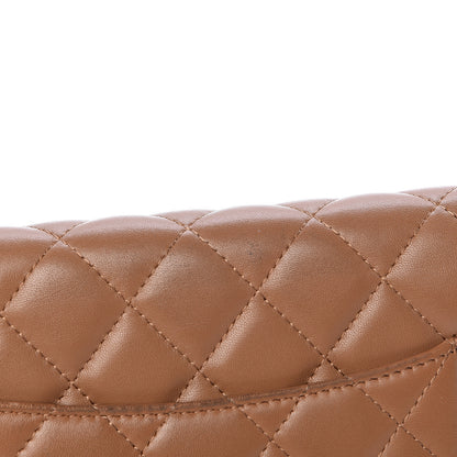 Chanel Lambskin Quilted Wallet on Chain WOC Dark Beige 21 of 23
