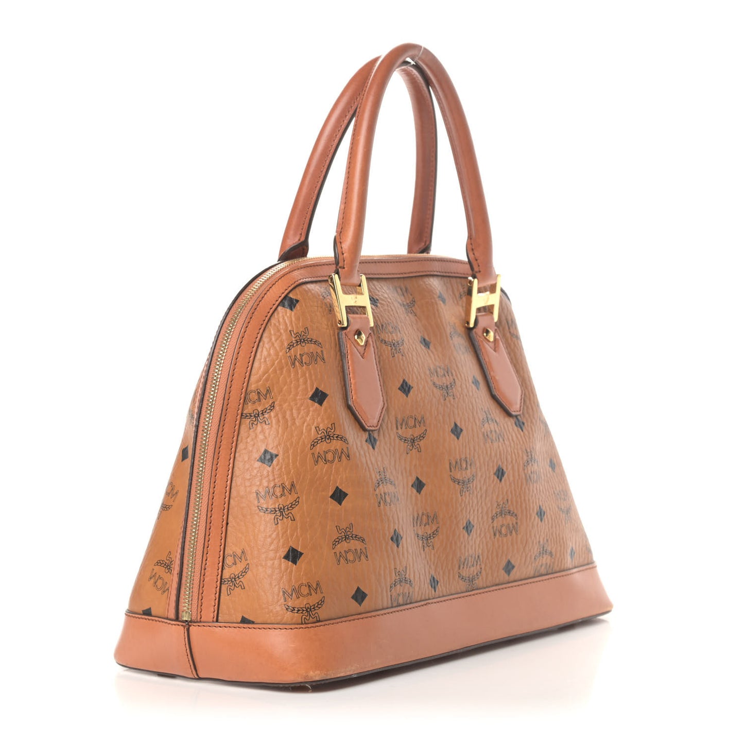 Visetos Heritage Bowler Bag Cognac