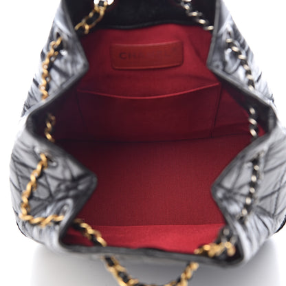 Chanel Aged Calfskin Quilted Small Gabrielle Backpack Black 5 of 10
