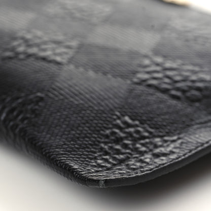 Burberry Signature Grain Calfskin Check Embossed Peyton Crossbody Clutch Bag Black 9 of 9