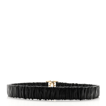 Chanel Calfskin Strass Ruched Rope CC Belt 75 30 Black 2 of 5
