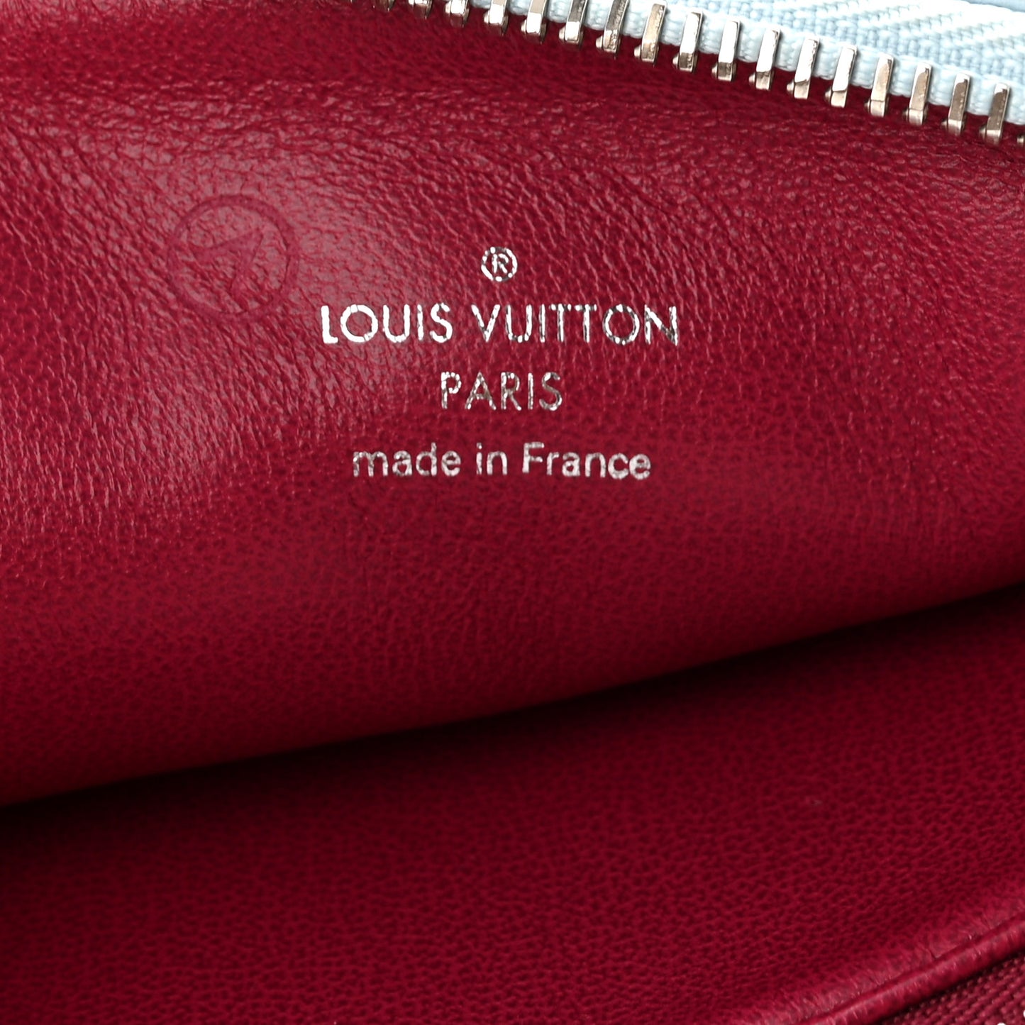 Lambskin Embossed Monogram Coussin PM Bleu