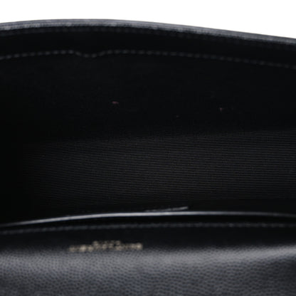 Saint Laurent Grain De Poudre Small Monogram Monochrome Kate Satchel Black 5 of 12