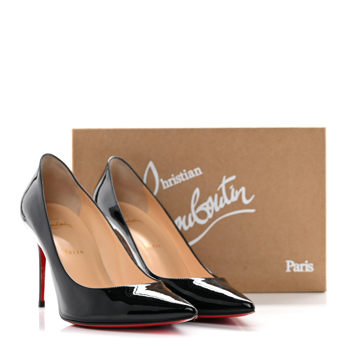 Christian Louboutin Patent Decollete 554 85 Pumps 40.5 Black 9 of 10