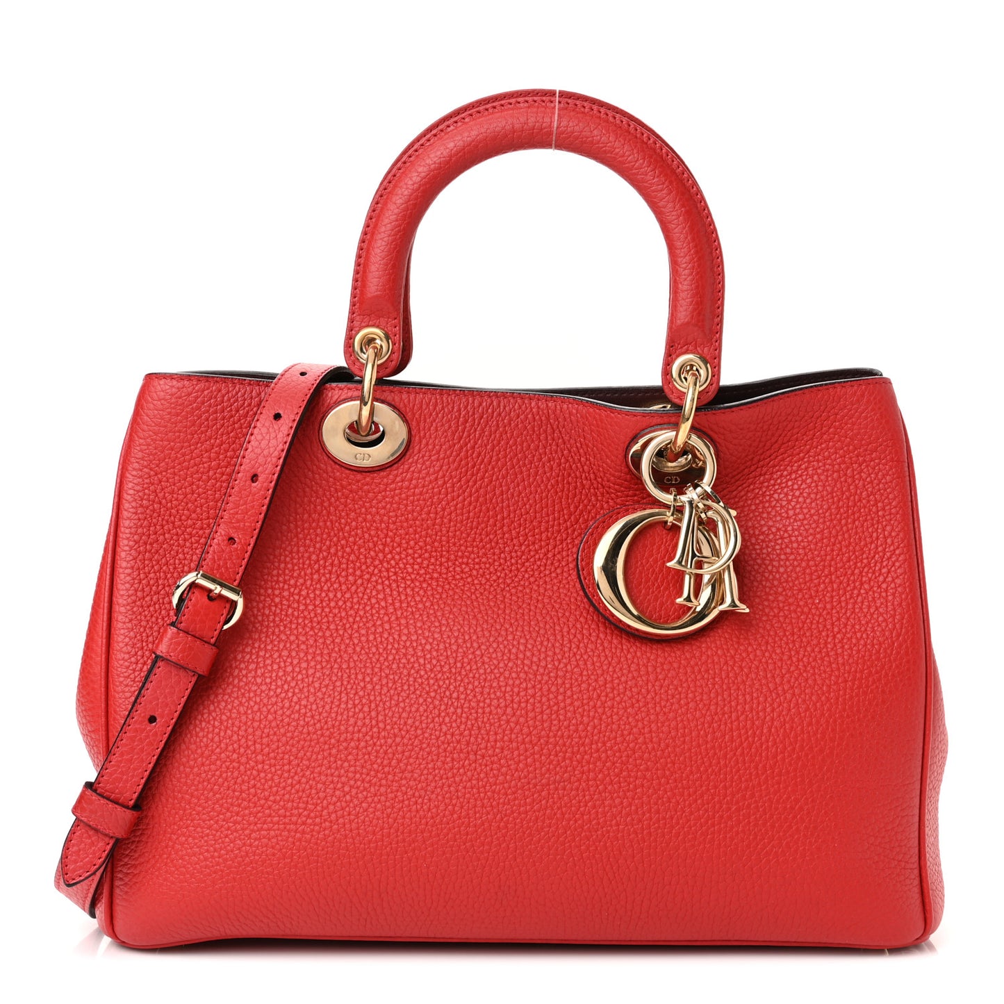Calfskin Medium Diorissimo Tote Red