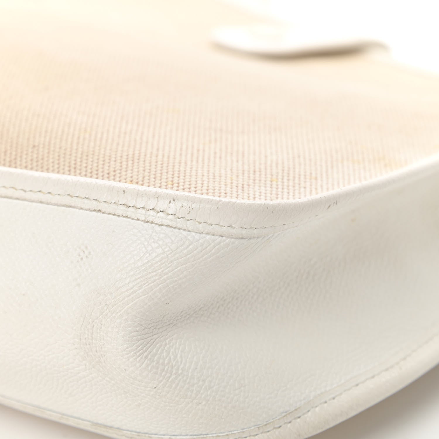 Hermes Toile Taurillon Clemence Evelyne PM Blanc White 11 of 18