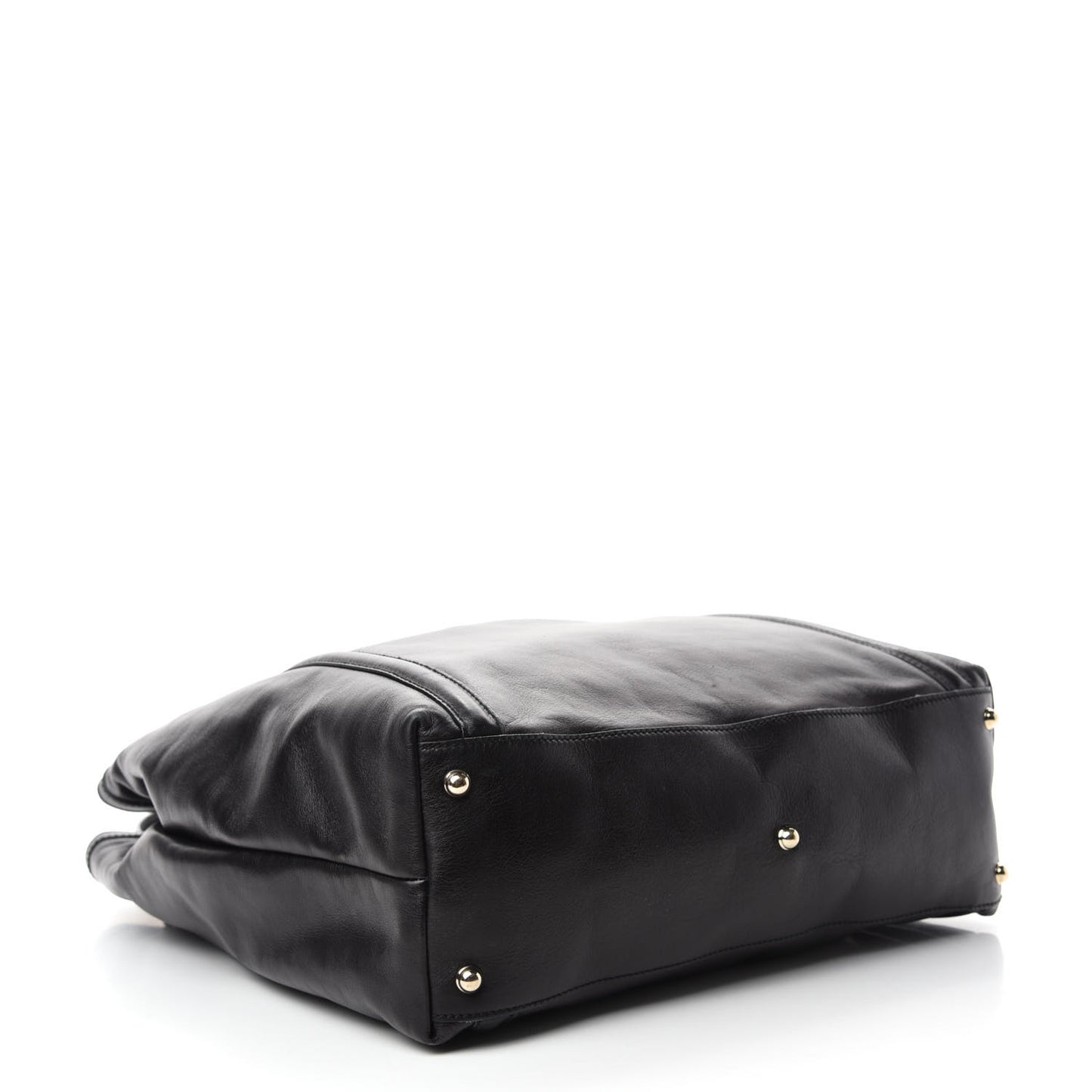 Calfskin Large Britt Shoulder Bag Black