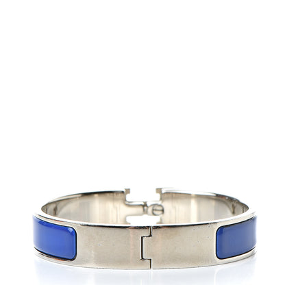 Hermes Narrow Enamel Clic Clac H Bracelet PM Bleu Royal 3 of 7