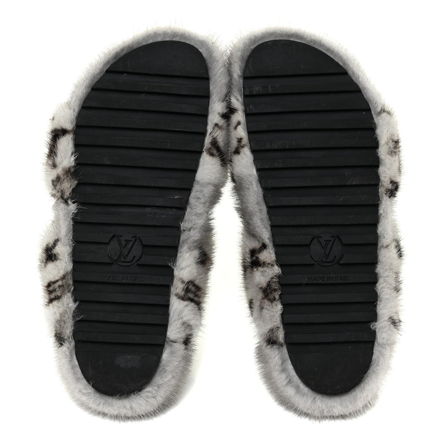 Mink Fur Bom Dia Slippers 39 Grey