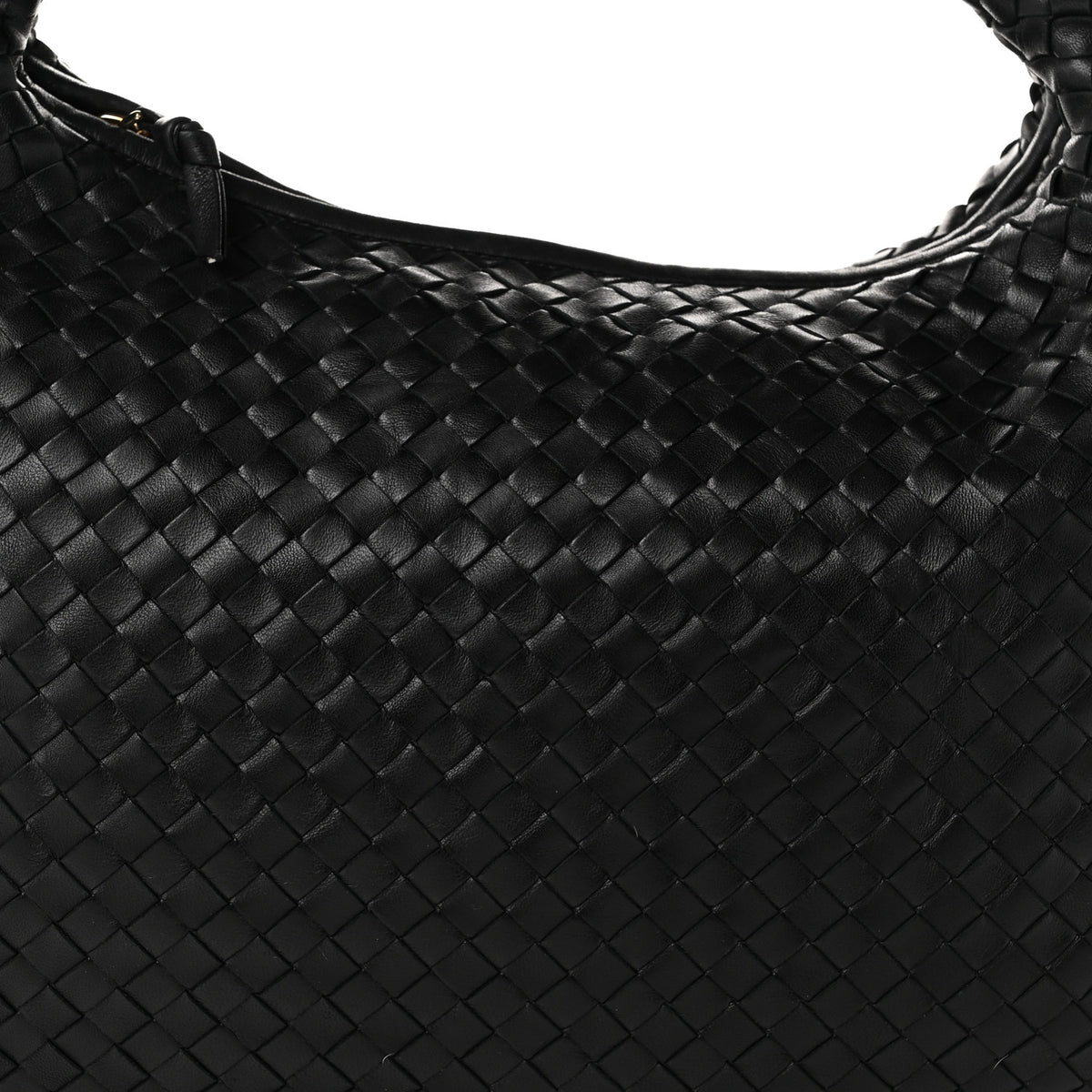 Nappa Intrecciato Medium Veneta Hobo Black