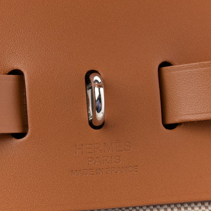 Hermes H Plume Canvas Vache Hunter Circuit 24 Herbag Zip Retourne 31 Gris Meyer Ecru Beige Naturel 7 of 12