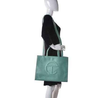 Telfar Vegan Leather Medium Shopping Bag Dark Olive 2 of 12