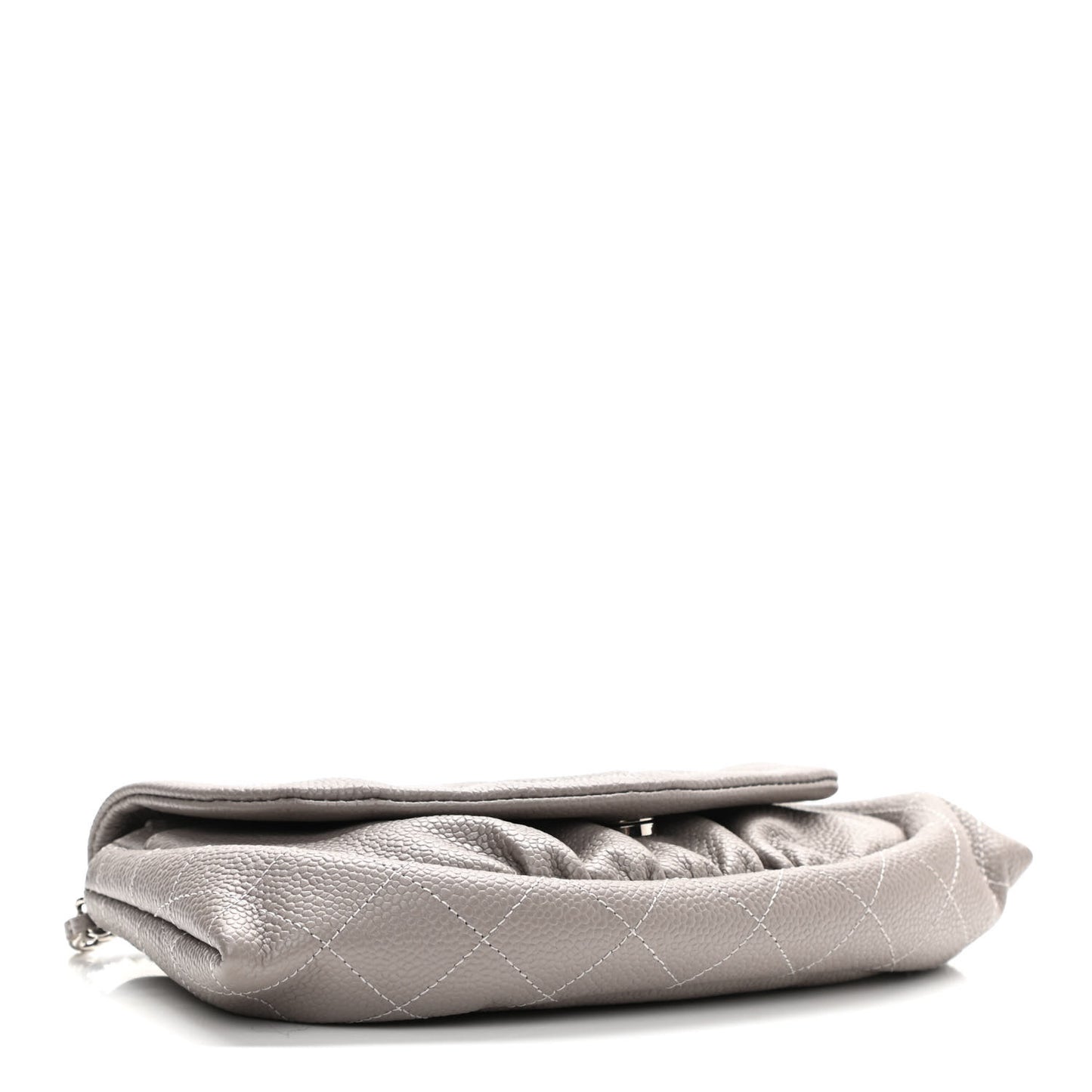 Caviar Half Moon Wallet On Chain WOC Light Grey