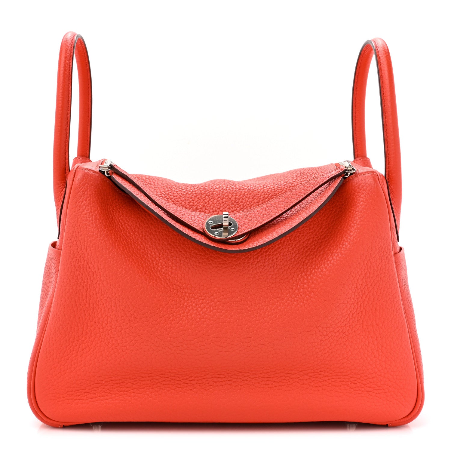 Hermes Taurillon Clemence Lindy 30 Rouge Pivoine 1 of 11