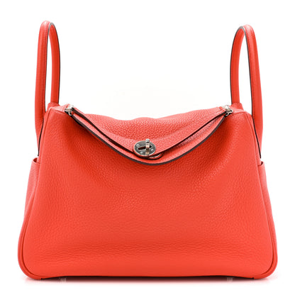 Hermes Taurillon Clemence Lindy 30 Rouge Pivoine 1 of 11