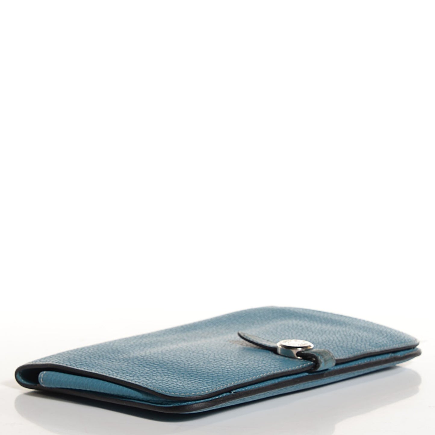 Taurillon Clemence Dogon Duo Wallet Blue Jean