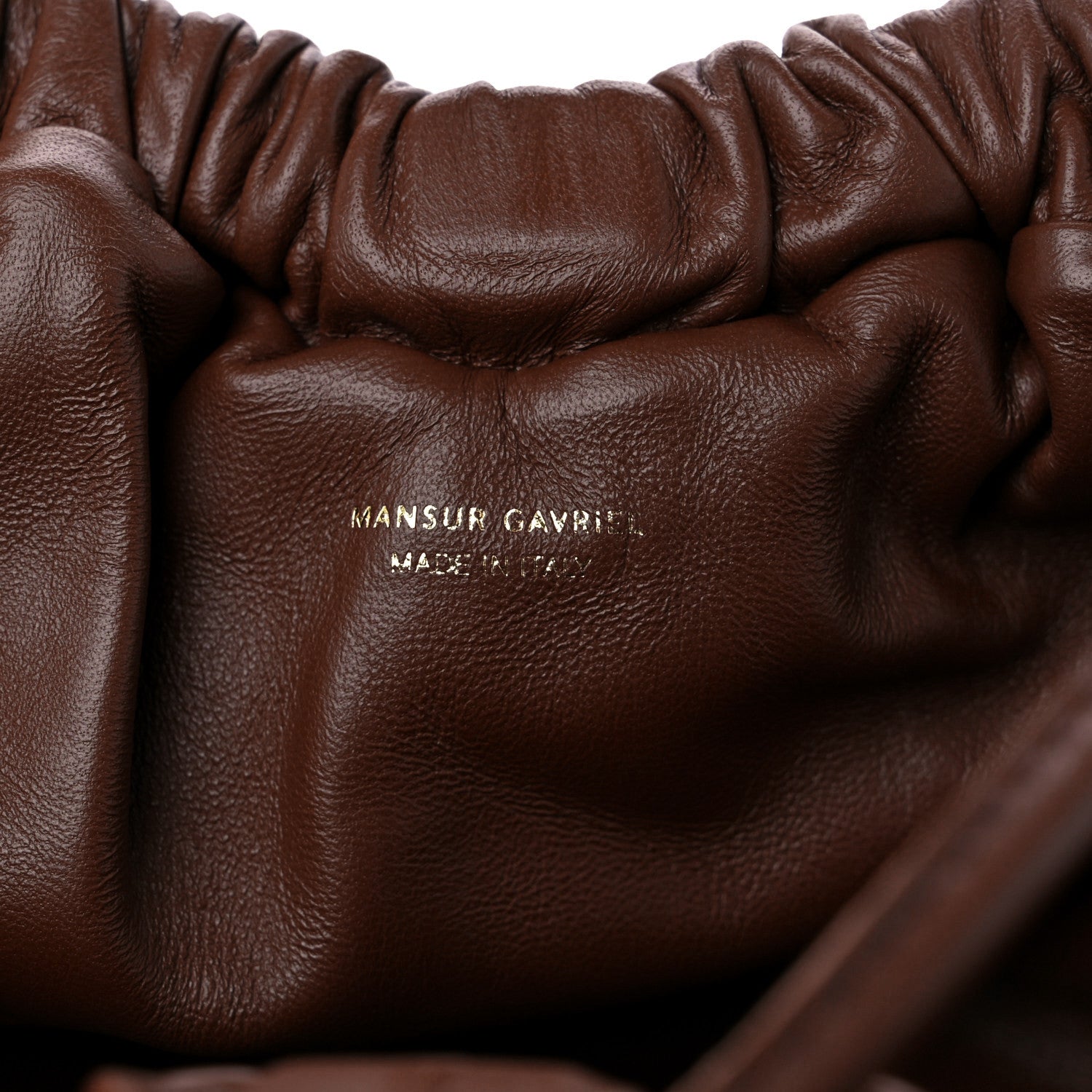 Mansur Gavriel Lambskin Cloud Mini Clutch Chocolate 6 of 8