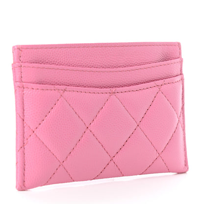 Chanel Caviar Quilted Card Holder Pink 3 of 8