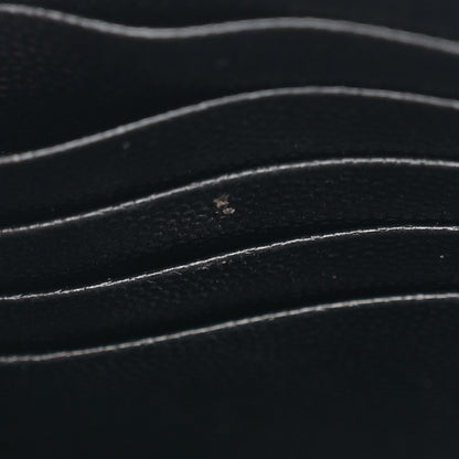 Saint Laurent Grain De Poudre Matelasse Chevron Monogram Chain Wallet Black 11 of 12