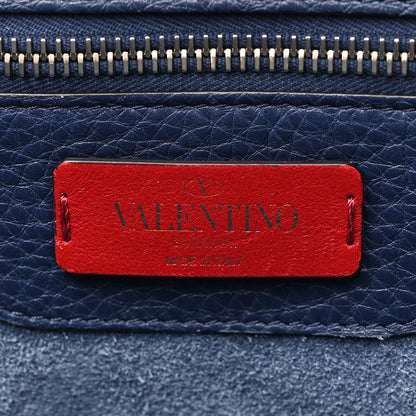 Valentino Garavani Grained Calfskin Rockstud Shoulder Tote Marine 5 of 17