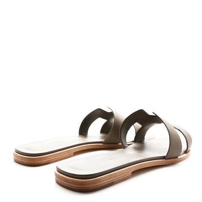 Hermes Epsom Oran Sandals 39 Etoupe 4 of 8