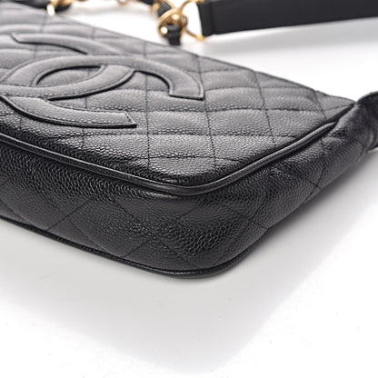 Chanel Caviar Quilted CC Shoulder Bag Black 10 of 17