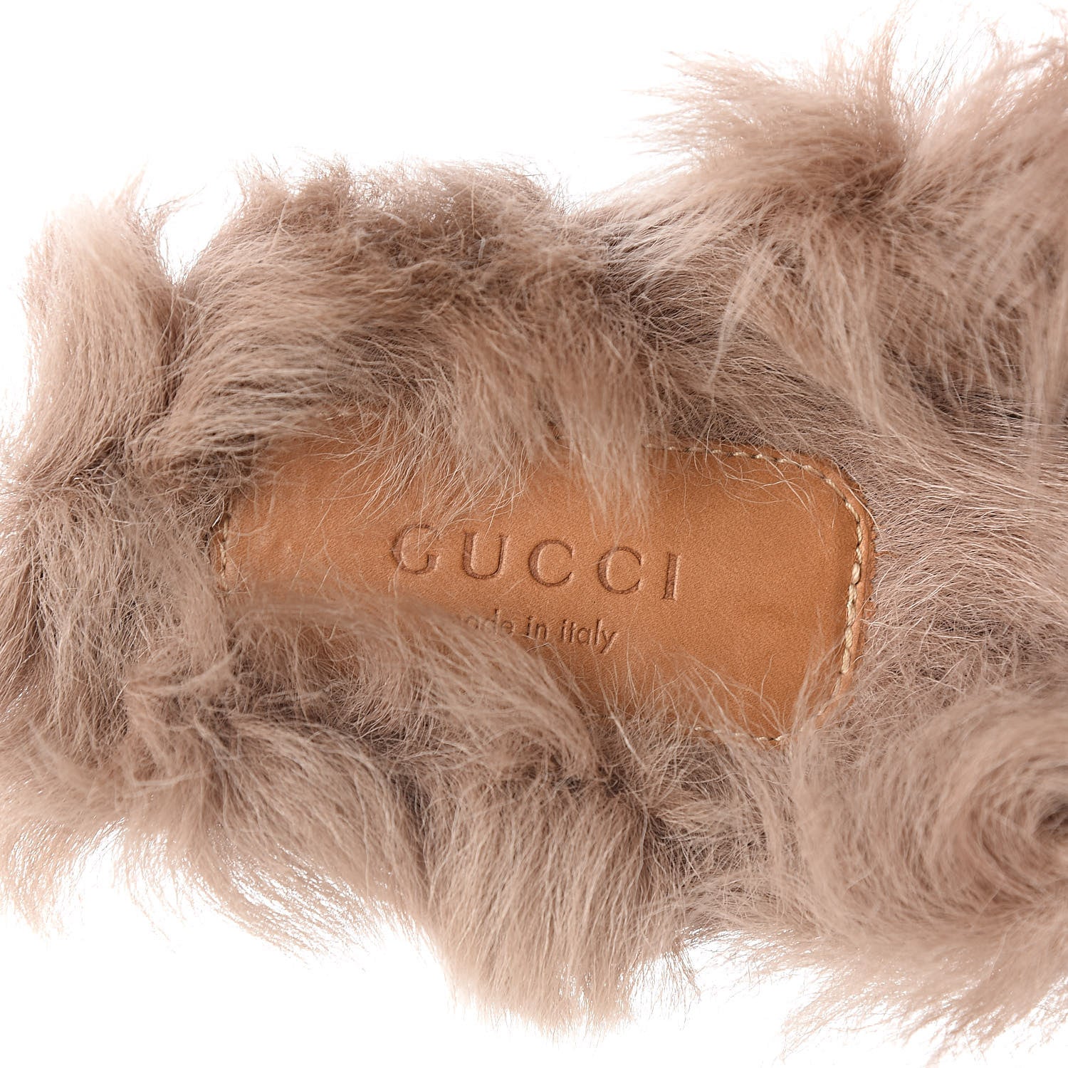 Gucci Velvet Fur Womens Princetown Slippers 35 Fucsia Violet Cyclamen Natural 5 of 8