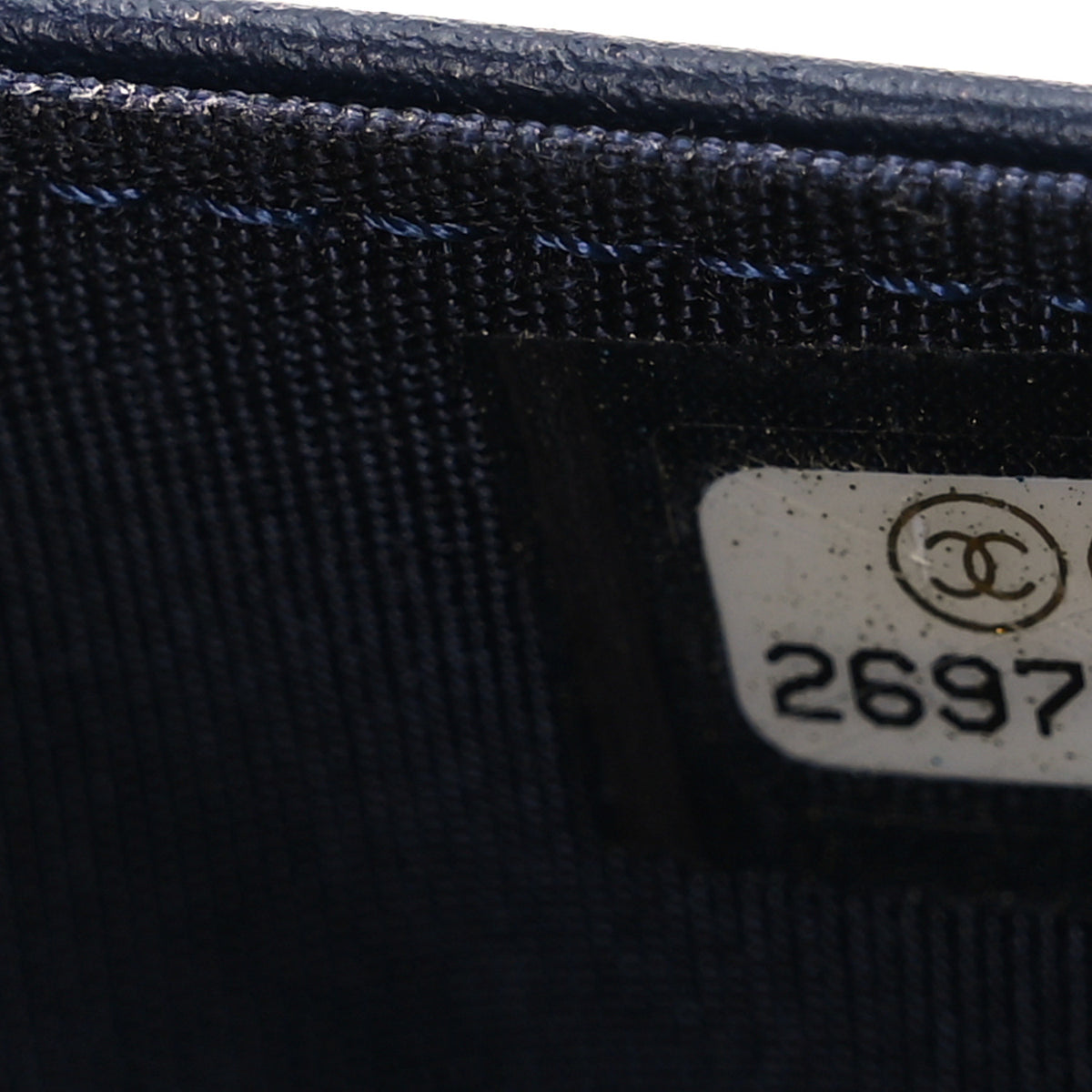 Chanel Caviar Quilted Boy Wallet On Chain WOC Navy 8 of 12