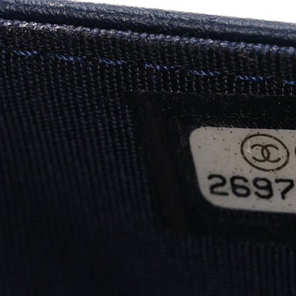 Chanel Caviar Quilted Boy Wallet On Chain WOC Navy 8 of 12
