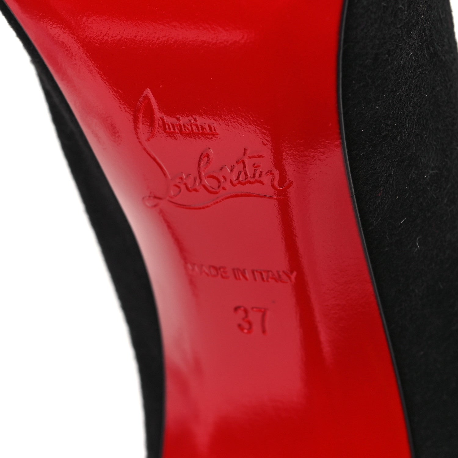 Christian Louboutin Suede Astribooty 100 Ankle Boots 37 Black 6 of 8