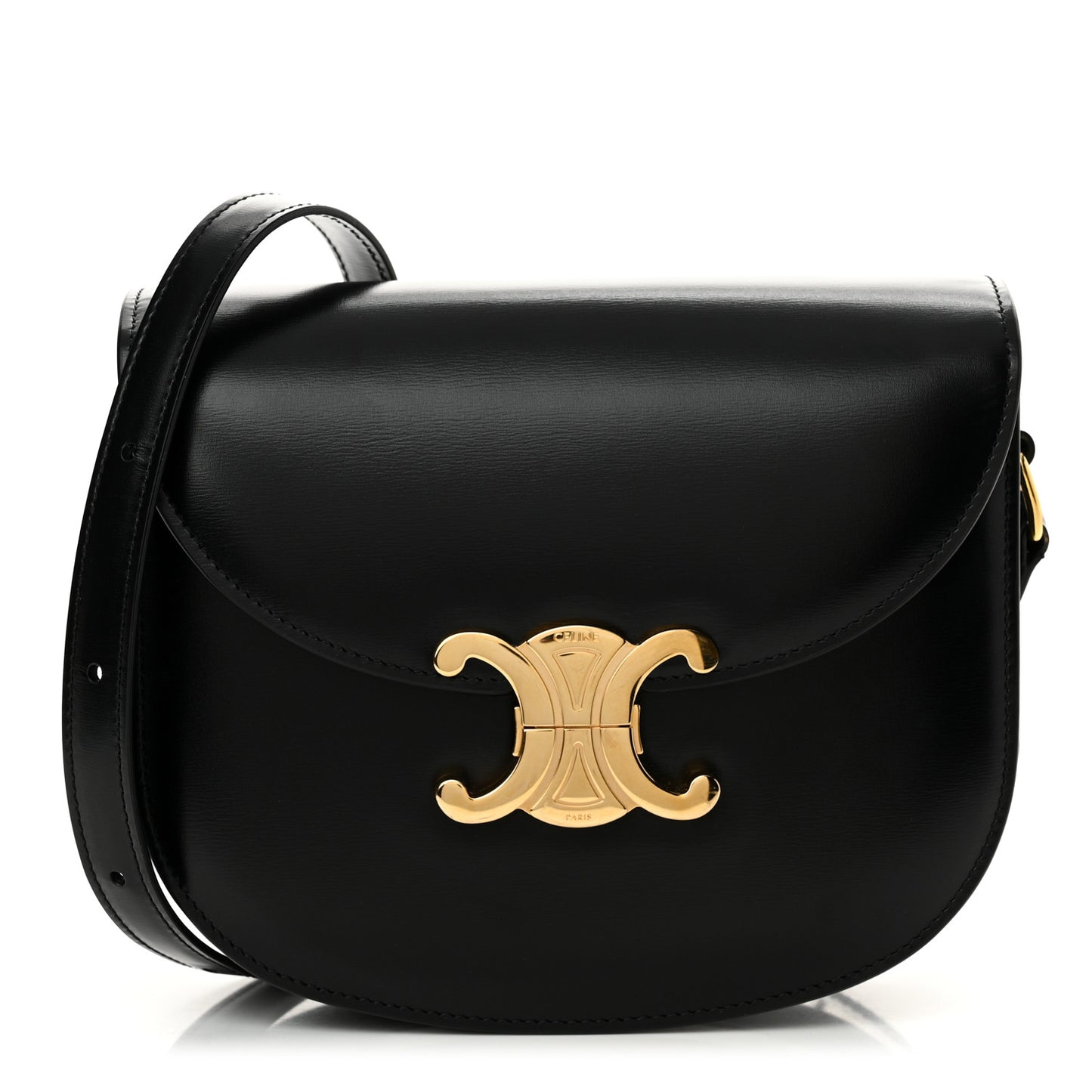Shiny Calfskin Teen Besace Black