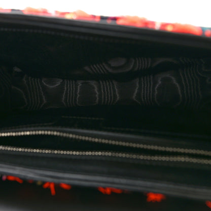 Gucci Tweed Check Poule Calfskin Small GG Marmont Shoulder Bag Pink Petroleum Multicolor Black 5 of 11