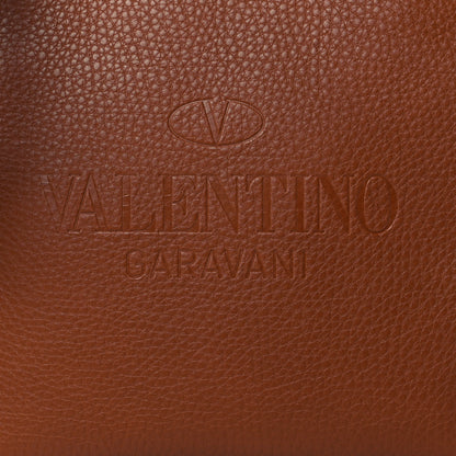 Valentino Garavani Pebbled Calfskin Roman Stud Logo Crossbody Pouch Selleria 7 of 9