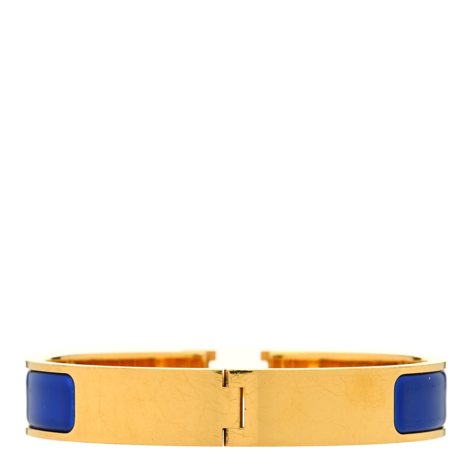 Hermes Enamel Narrow Clic Clac H Bracelet GM Bleu Royal 3 of 4
