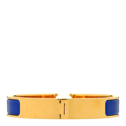Hermes Enamel Narrow Clic Clac H Bracelet GM Bleu Royal 3 of 4