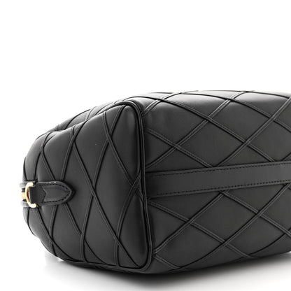 Louis Vuitton LOUIS VUITTON Lambskin Malletage Speedy Bandouliere 25 Black 8 of 9
