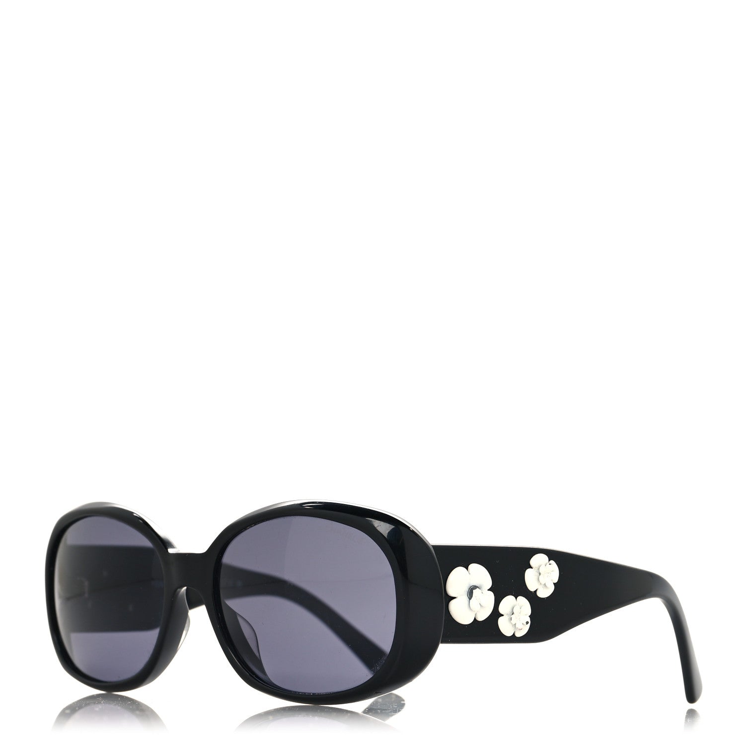 Chanel Camellia CC Sunglasses 5113 Black 1 of 8