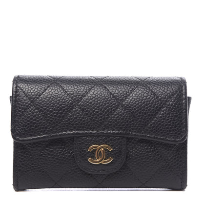 Chanel Caviar Quilted Flap Card Holder Black 1 of 9