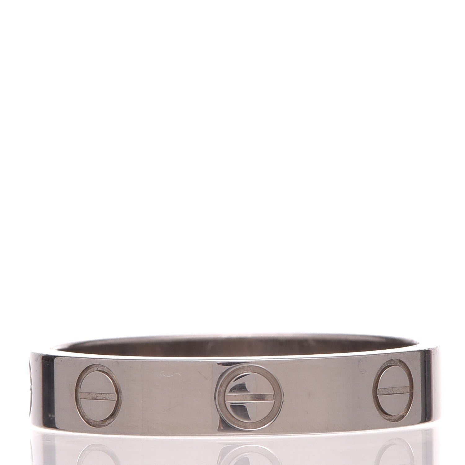 Cartier 18K White Gold 3.5mm LOVE Wedding Band Ring 53 6.25 3 of 11