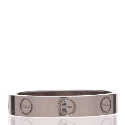 Cartier 18K White Gold 3.5mm LOVE Wedding Band Ring 53 6.25 3 of 11