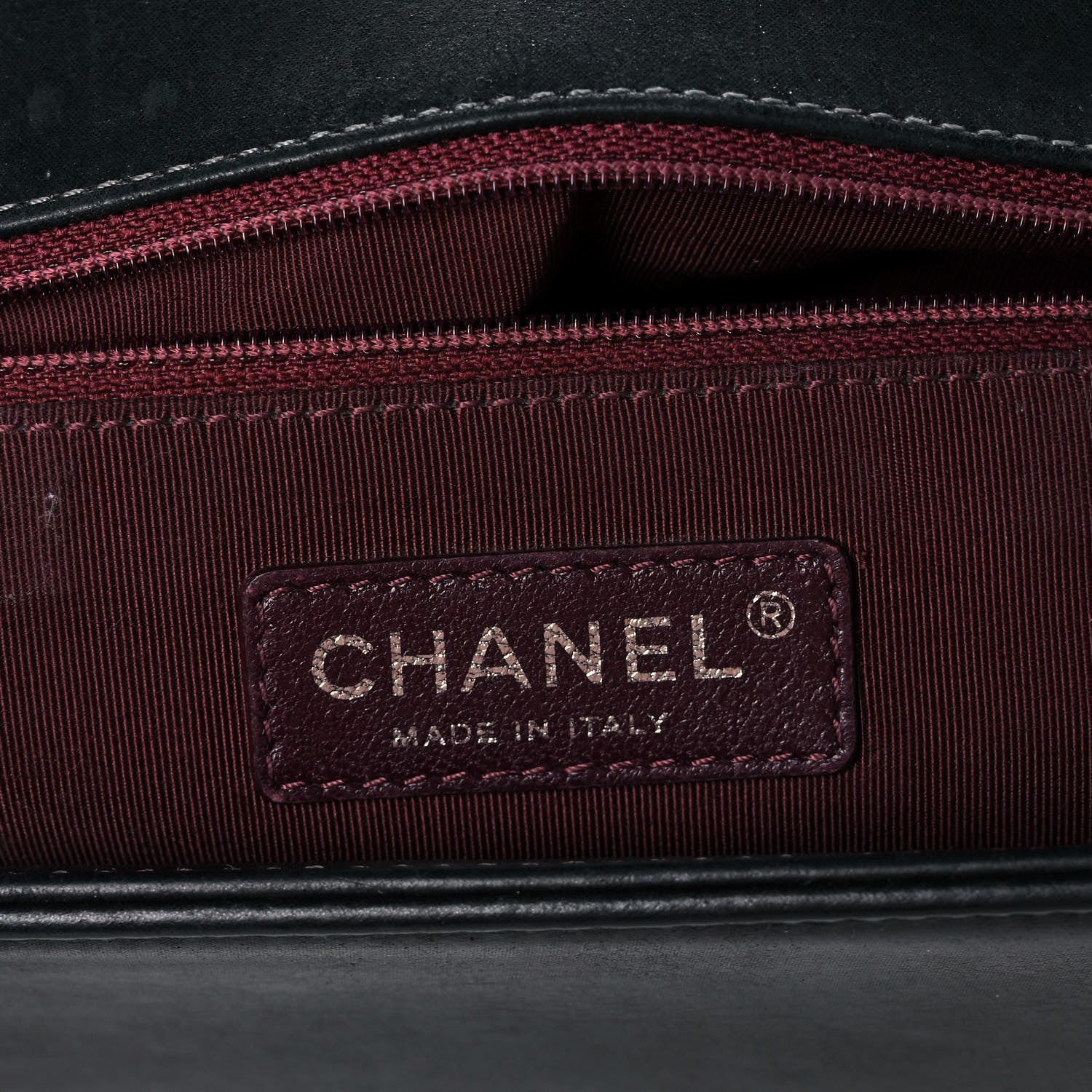 Chanel Calfskin Quilted Stitched New Medium Boy Flap Dark Navy Blue 5 of 11