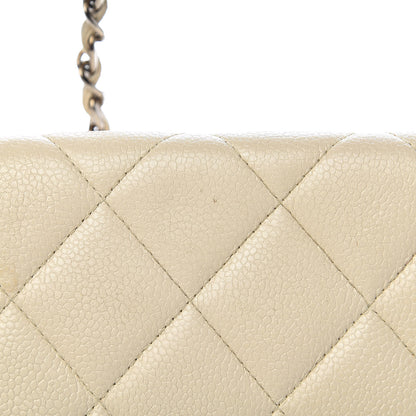 Chanel Caviar Quilted Small Single Flap Light Beige 15 of 21