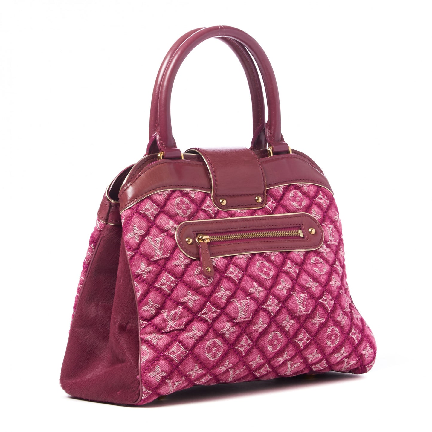 Monogram Denim Quilted Linda Fuchsia