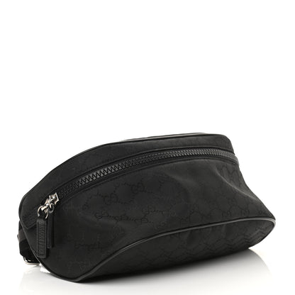 Gucci Nylon Monogram Fanny Pack Belt Bag Black 4 of 12